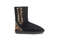 Leopard Zip Up Short Ugg Boots - EzyShopDirect