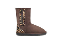 Leopard Zip Up Short Ugg Boots - EzyShopDirect