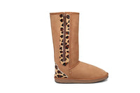 Leopard Zip Up Tall Ugg Boots - EzyShopDirect