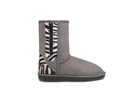 Zebra Short Zip Up Ugg Boots - EzyShopDirect