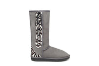 Zebra Lace-Up Tall Ugg Boots - EzyShopDirect