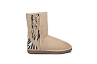 Zebra Short Lace Up Ugg Boots - EzyShopDirect