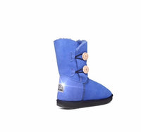 Swarovski Heel Double Button Short Ugg Boots - EzyShopDirect